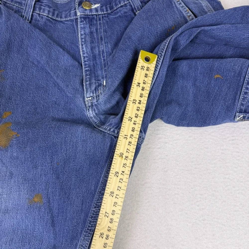 Carhartt Dungaree‎ Fit Carpenter Jeans 32x32 Paint Splatter Distressed Denim